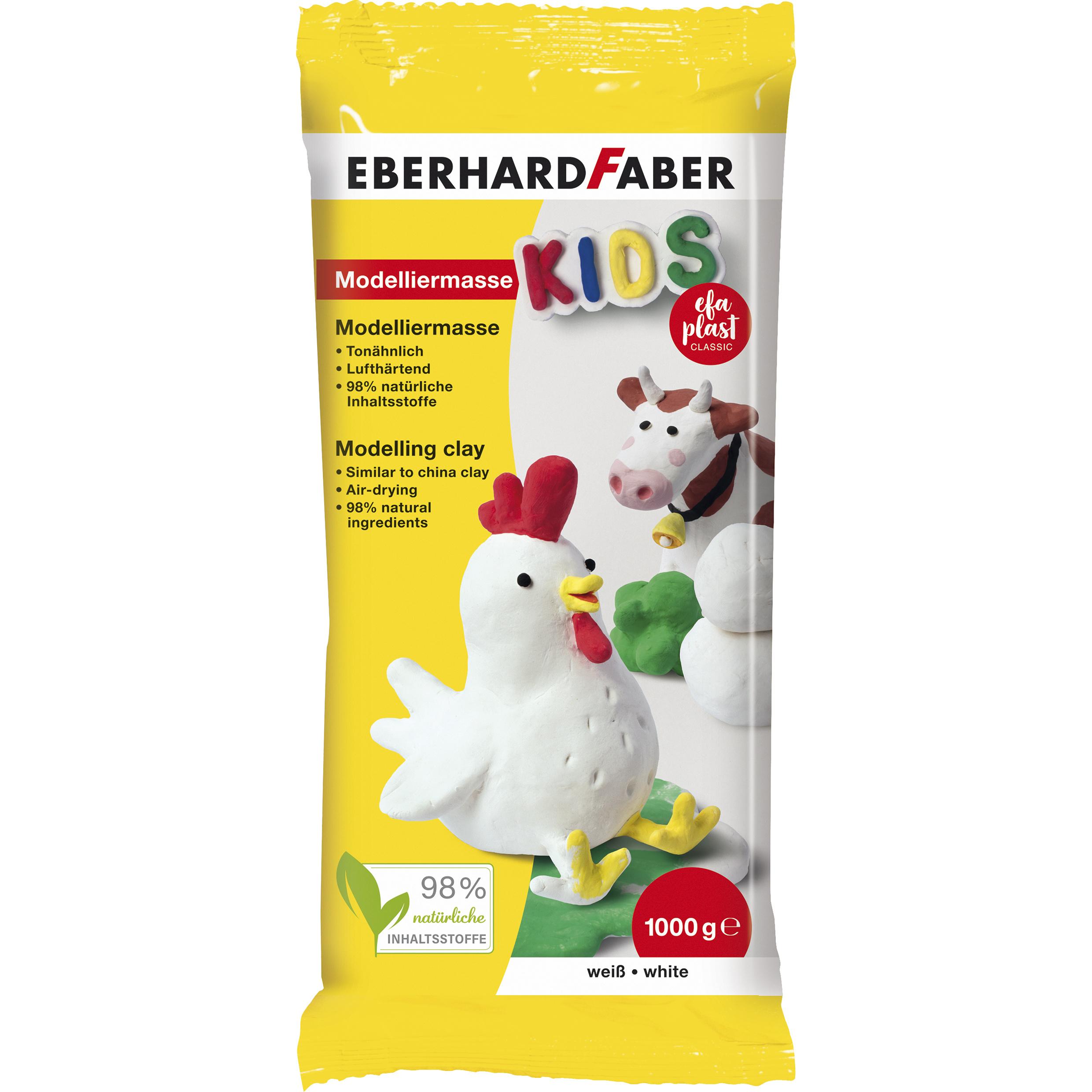 EberhardFaber Modelliermasse EFA PLAST Kids 1 kg, Weiss