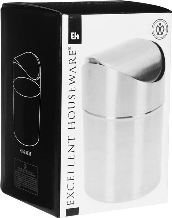 Actual product image Mojawo Edelstahl Abfalleimer Kosmetikeimer Mülleimer Tischeimer 1 Liter (1 l)