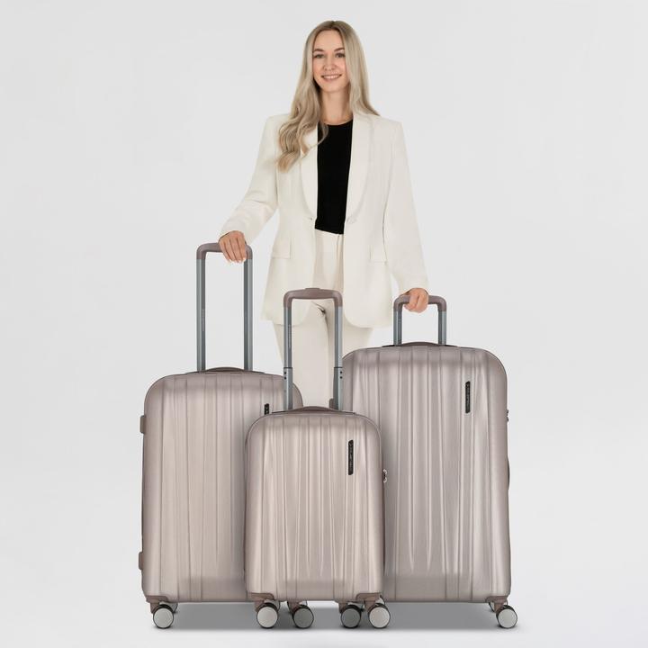 Produktbild Polestream Moonrock 4 Rollen Kofferset 3-teilig mit Dehnfalte (212 l)