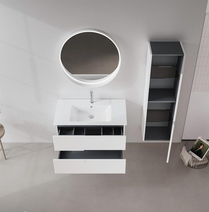 Produktbild Homitis Moonlight 90 v2 Bathroom Cabinet With Sink & Mirror Set (2 Pieces)