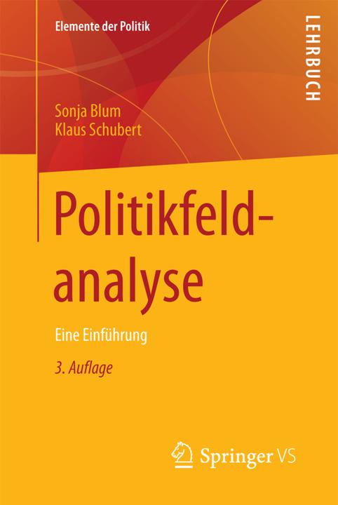 Produktbild Politikfeldanalyse (Deutsch, Klaus Schubert, Sonja Blum, 2017)