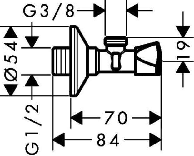 Produktbild Axor Eckventil E chrom