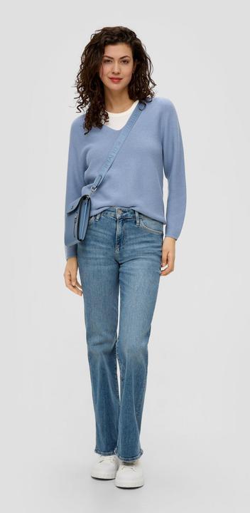 Produktbild s.Oliver Strickpullover Strickpullover mit V-Ausschnitt (36)