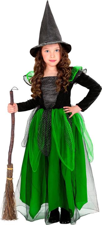 Image du produit Widmann Costume de sorcière verte pour enfants avec robe et chapeau (116)