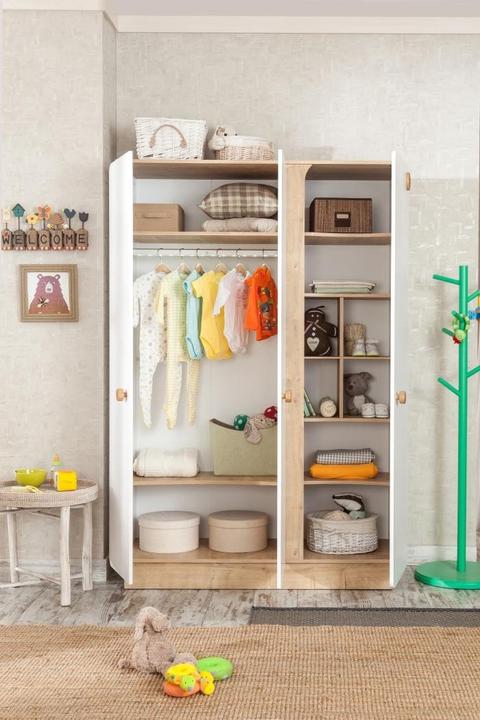 Actual product image Cilek Natura Baby closet 3 doors (136 cm)