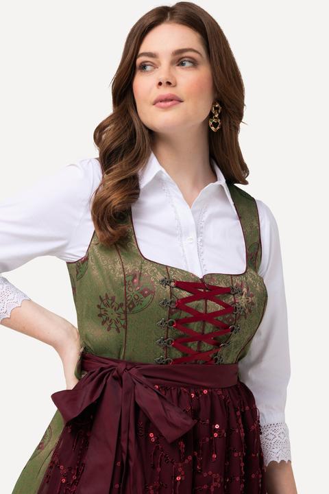 Produktbild Ulla Popken Dirndl, Ornamente, Carree-Ausschnitt, ärmellos (58)
