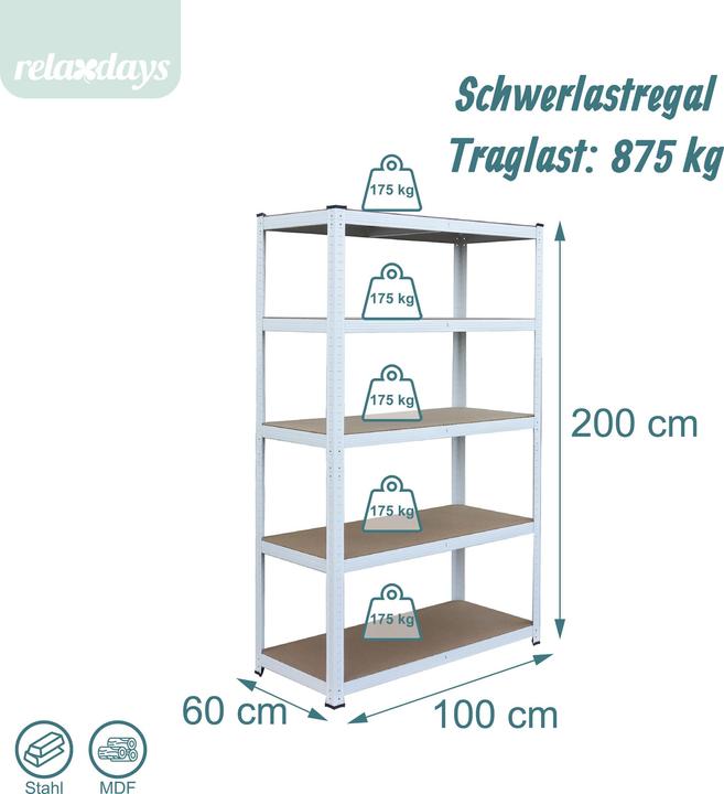 Produktbild Relaxdays Schwerlastregal