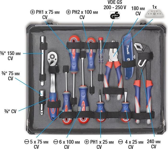 Actual product image kwb Toolbox (51 pieces)