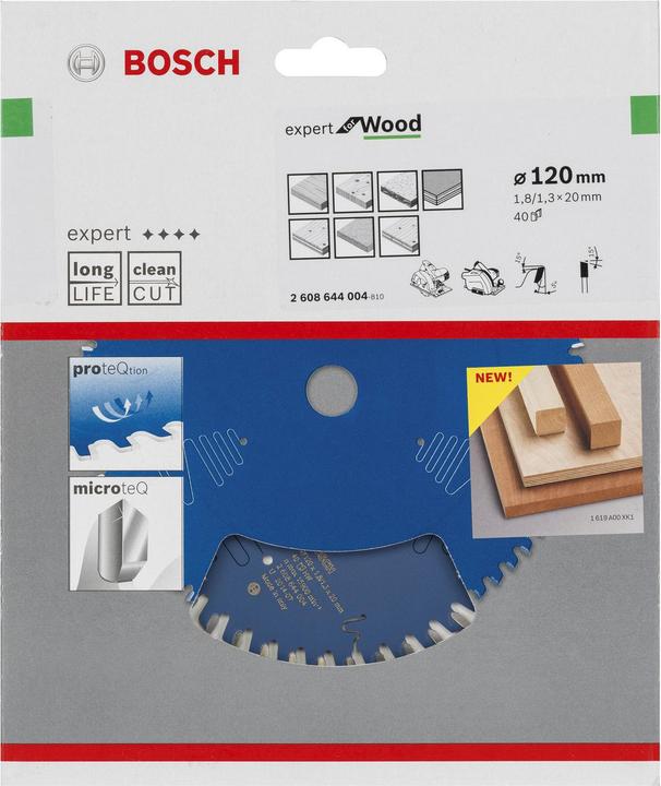 Produktbild Bosch Professional Zubehör Kreissägeblatt Expert for Wood, 120 x 20 x 1,8 mm, 40