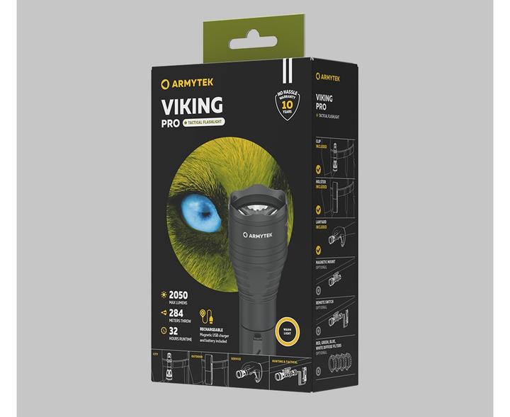 Actual product image ArmyTek Torch Flashlight VIKING PRO MAGNET USB Warm (16 cm, 2050 lm)