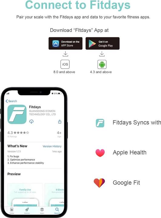 Etichetta energetica Healthkeep Monitor della composizione corporea (180 kg)
