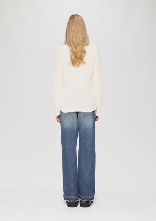 Produktbild S.Oliver Strickpullover Pullover mit Strukturmuster und V-Ausschnitt (M)