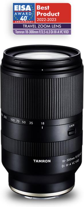 Immagine prodotto Tamron 18-300mm f/3.5-6.3 Di III-A VC VXD, Sony E (Sony E, APS-C / DX)