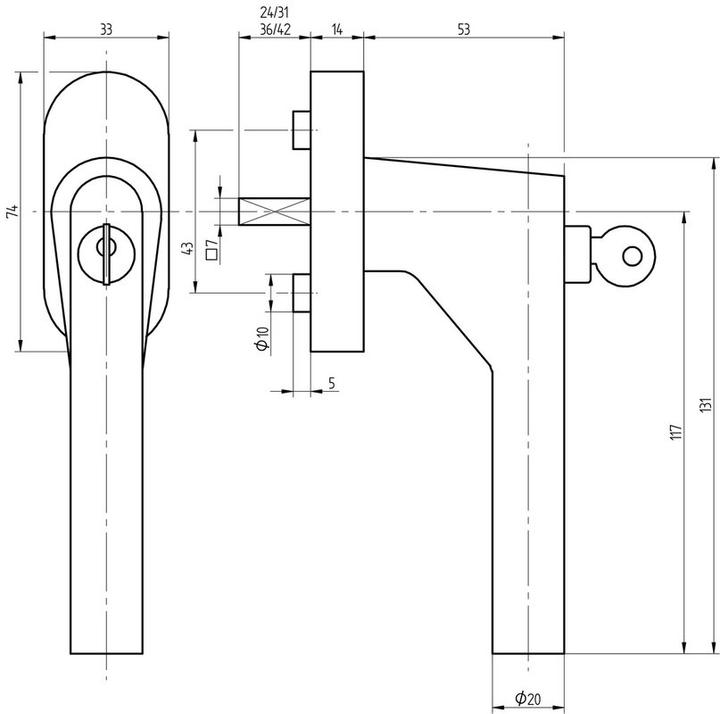 Produktbild Mega Fenstergriff