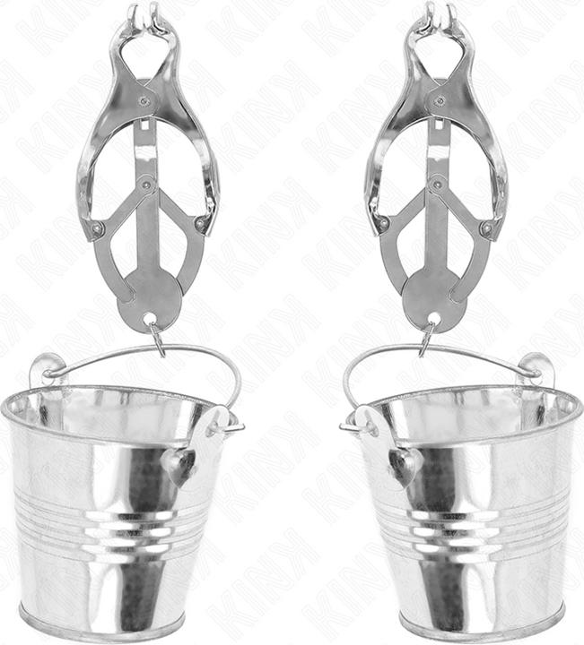 Produktbild Kink Japanische Kleeblatt-Nippelklammern Mit Eimer Silber