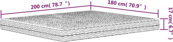 Actual product image vidaXL Manjusha (Foam core, 180 x 200 cm)