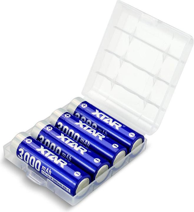 Xtar 4x R6/AA 1,5V Li-ion 3000mAh USB-C BOX (4 Stk., AA, 3000 mAh)
