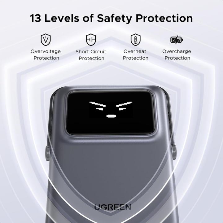 Produktbild Ugreen Magnetic Power bank UNO PB572 10000mAh Qi Grey (10000 mAh, 20 W)