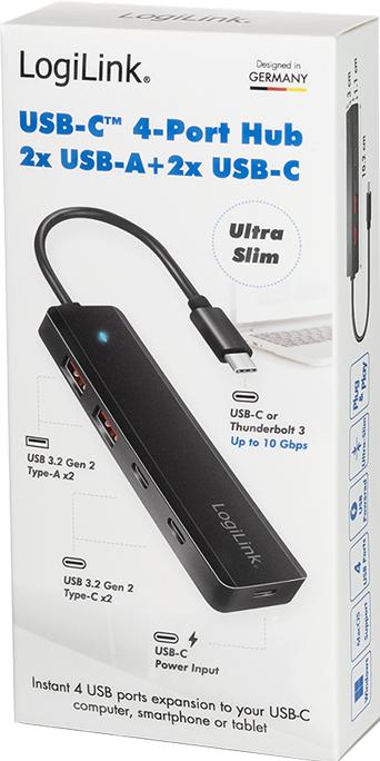 Produktbild LogiLink UA0412 (USB-C, 4 Ports)