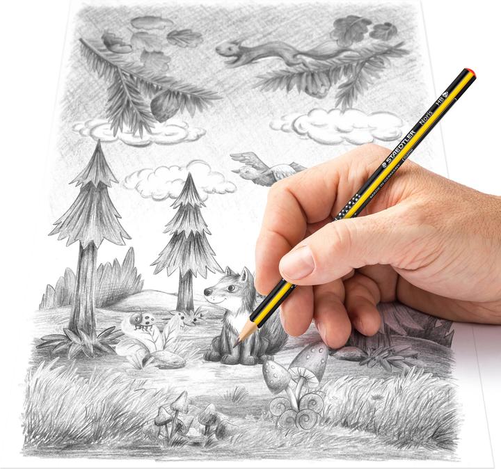 Actual product image Staedtler Pencil Noris HB x3 blister card (HB, 3x)