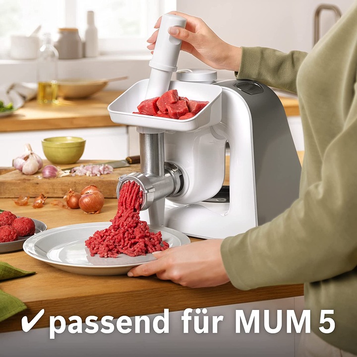 Actual product image Bosch Hausgeräte Meat mincer attachment, tamper, stainless steel perforated disc 4.5 mm, MUZ5FW1