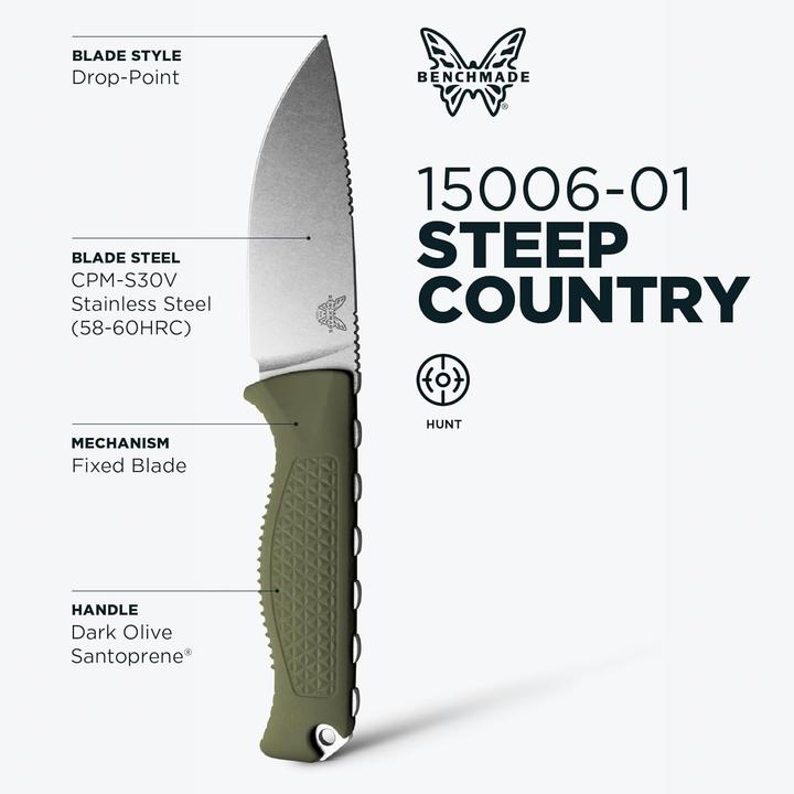 Immagine prodotto Benchmade Cacciatore di Campagna Steep Olive Scuro (9 cm)