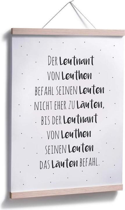 Actual product image Trenddeko Tongue twister - The Lieutenant von Leuthen (40 x 50 cm)