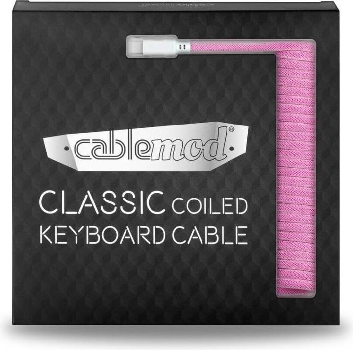 Image du produit CableMod Câble classique pour clavier USB-C vers USB type A, crème fraise (1.50 m, USB 2.0)
