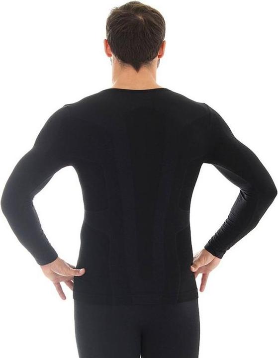 Actual product image Brueck COMFORT WOOL men's long-sleeved T-shirt black size M (LS11600) (M)