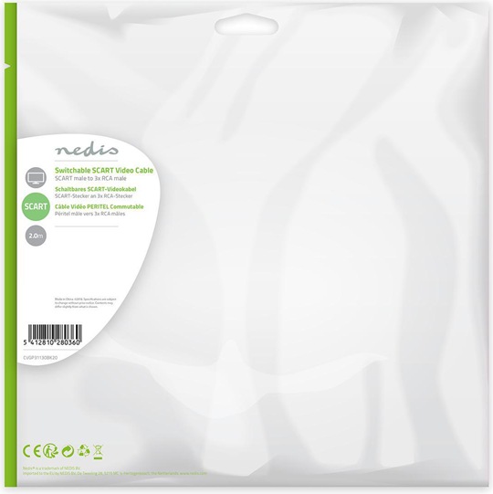 Image du produit Nedis Péritel Câble RCA Péritel mâle (2 m)