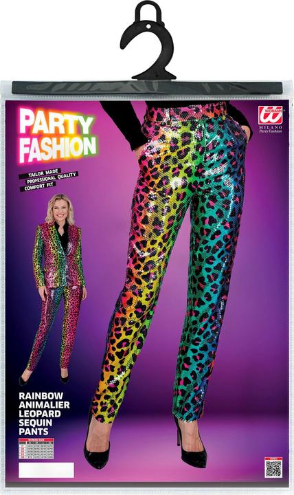 Actual product image Widmann Sequin trousers in leopard look Rainbow (M)