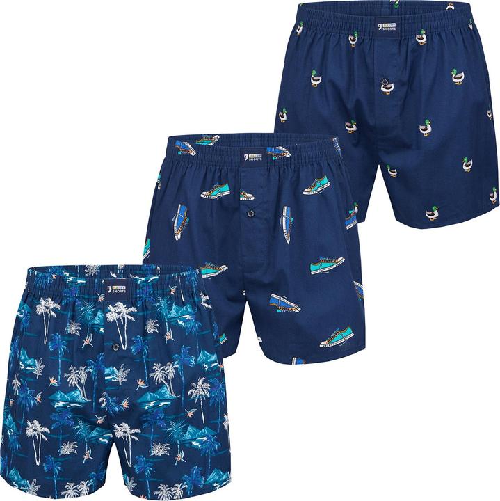 Produktbild Happy shorts Boxer Print Sets (L, 3er Pack)