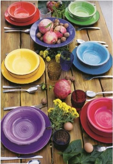 Actual product image Villa D'Este Home Tivoli Baita Tableware Set Gres 18pcs (6 pcs.)