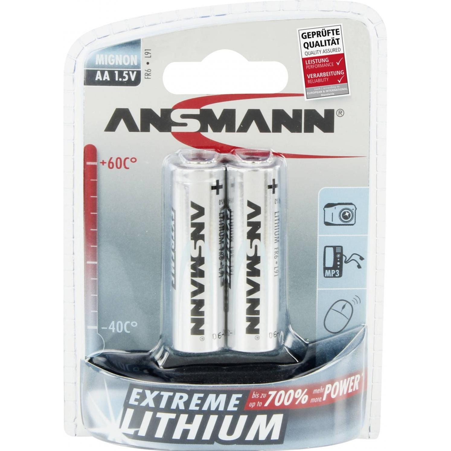 Thumbnail - Ansmann Mignon (2 Stk., AA, 2850 mAh), Batterien + Akkus
