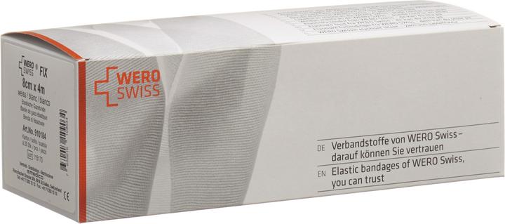 Actual product image Wero Swiss Fix Elastische Gazebinde 4mx8cm weiss