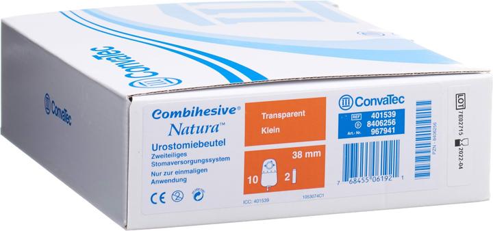 Produktbild ConvaTec Uro Beutel Knickversch 350ml 38mm tr (10 Stk., 204 g)