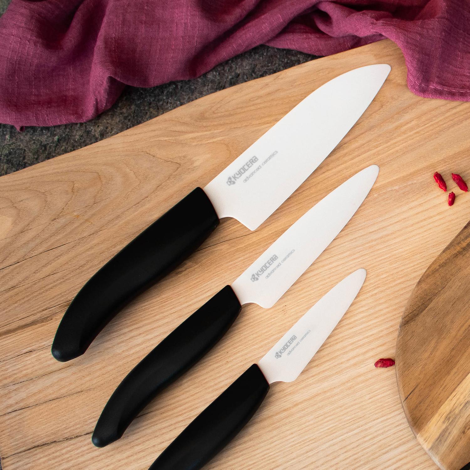 Thumbnail - Profino GEN Nature Obst- und Gemüse Keramikmesser Griff au, Küchenmesser, Weiss, Schwarz