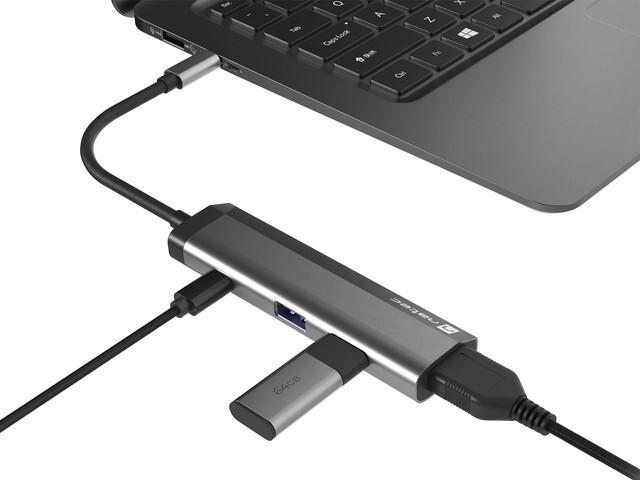 Actual product image Genesis NATEC Multiport Fowler Slim USB-C (USB-C, 3 ports)