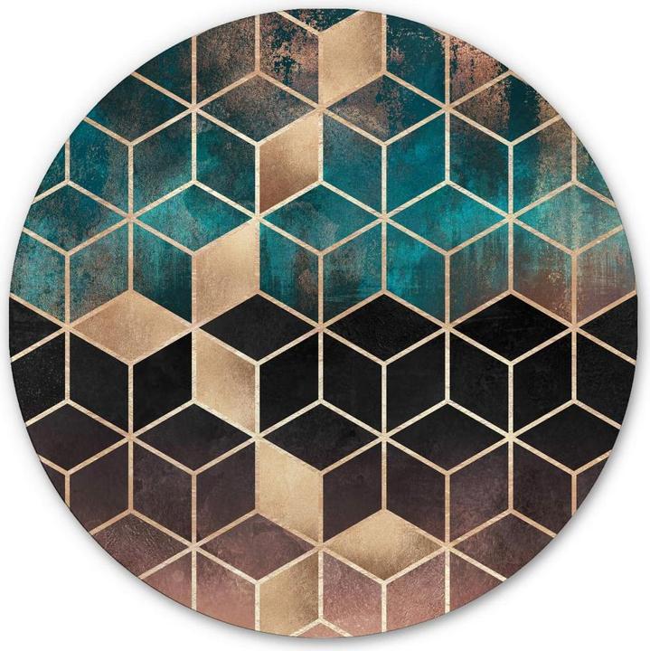 Image du produit Trenddeko Géométrie vert doré (70 x 70 cm)