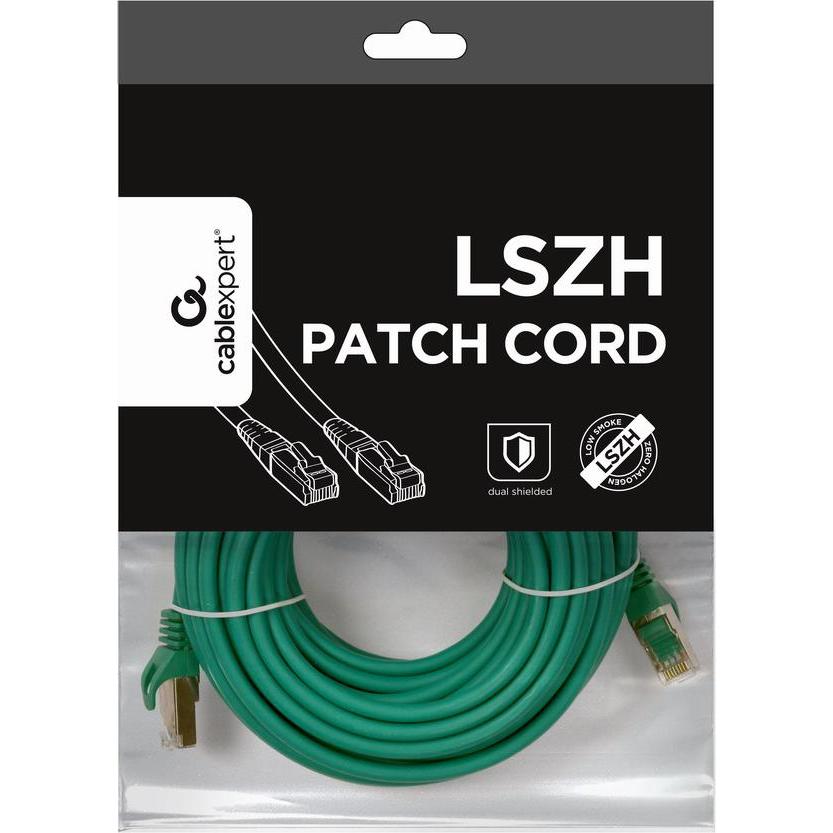 Gembird PP6A-LSZHCU-G-10M patchcord RJ45 (S/FTP, CAT6a, 10 m), Netzwerkkabel