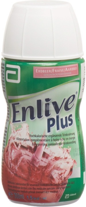 Actual product image Enlive Plus flüssig Erdbeer (Strawberry, 1 pcs., 256 g)