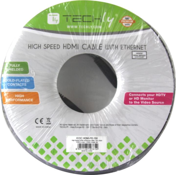 Actual product image Techly HDMI (Typ A) — HDMI (Typ A) (25 m)