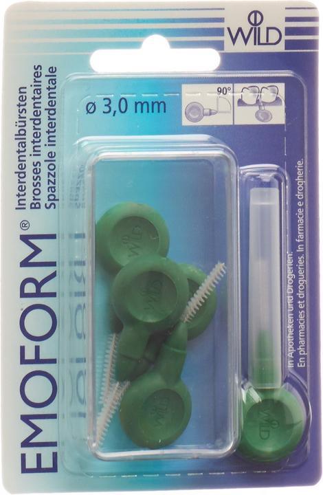 Actual product image Emoform Interdentalbürsten 3.0mm dunkelgrün (5 x, 3 mm)