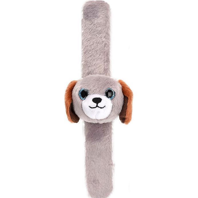 Lobbes Plüsch Schnapparmband Hund Grau