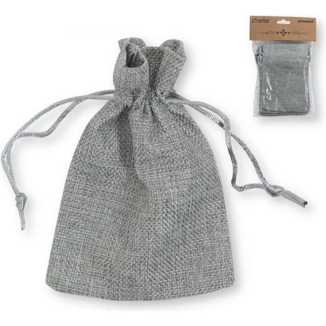 Penword Graue Jutebeutel 10x15cm 6 Stk, Sac à poche