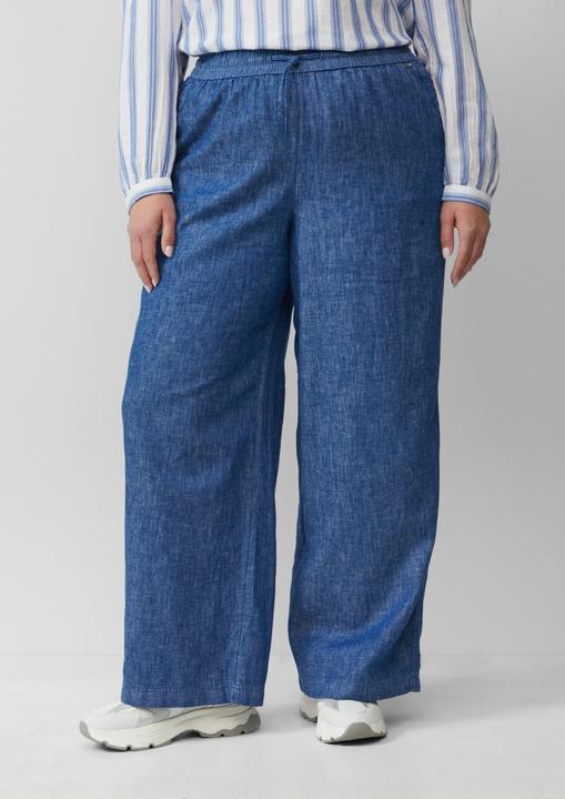Image du produit S.Oliver Hose Wide-Leg-Hose aus Leinenmix in Denim-Optik (44)