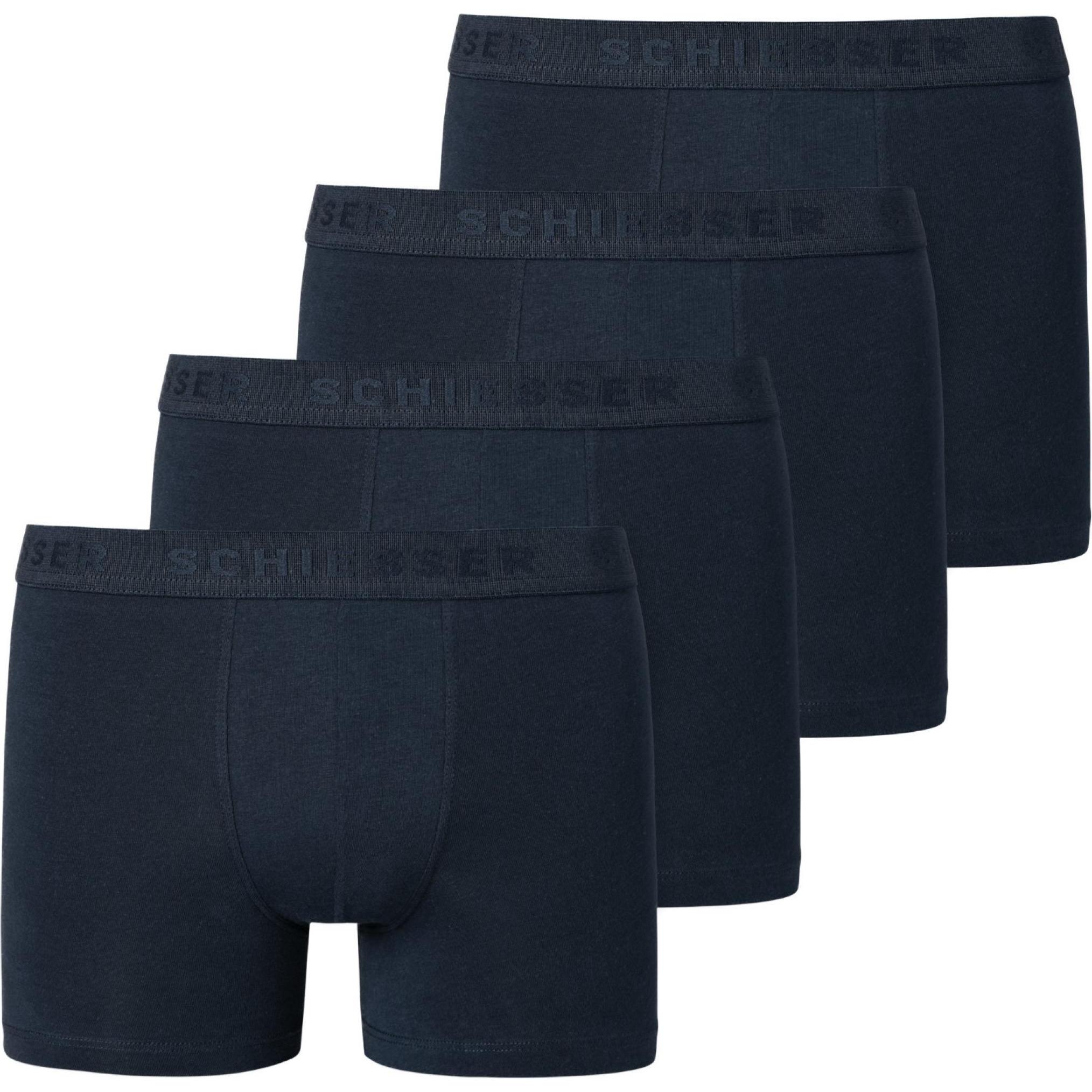 Schiesser, Jungen, Unterhosen, 4er Pack Teens Boys 95/5 Organic Cotton Shorts / Pants, Blau, (152, 4er Pack)