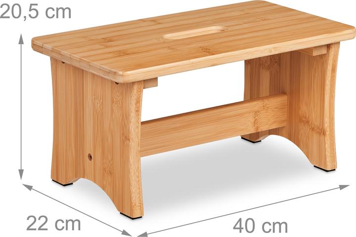 Actual product image Relaxdays Bamboo stool