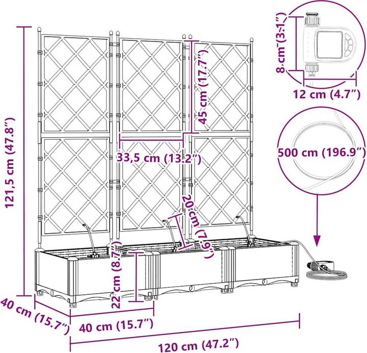 Produktbild vidaXL Garten-Pflanzgefäss