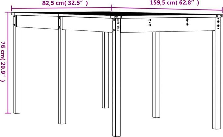 Produktbild vidaXL Gartentisch